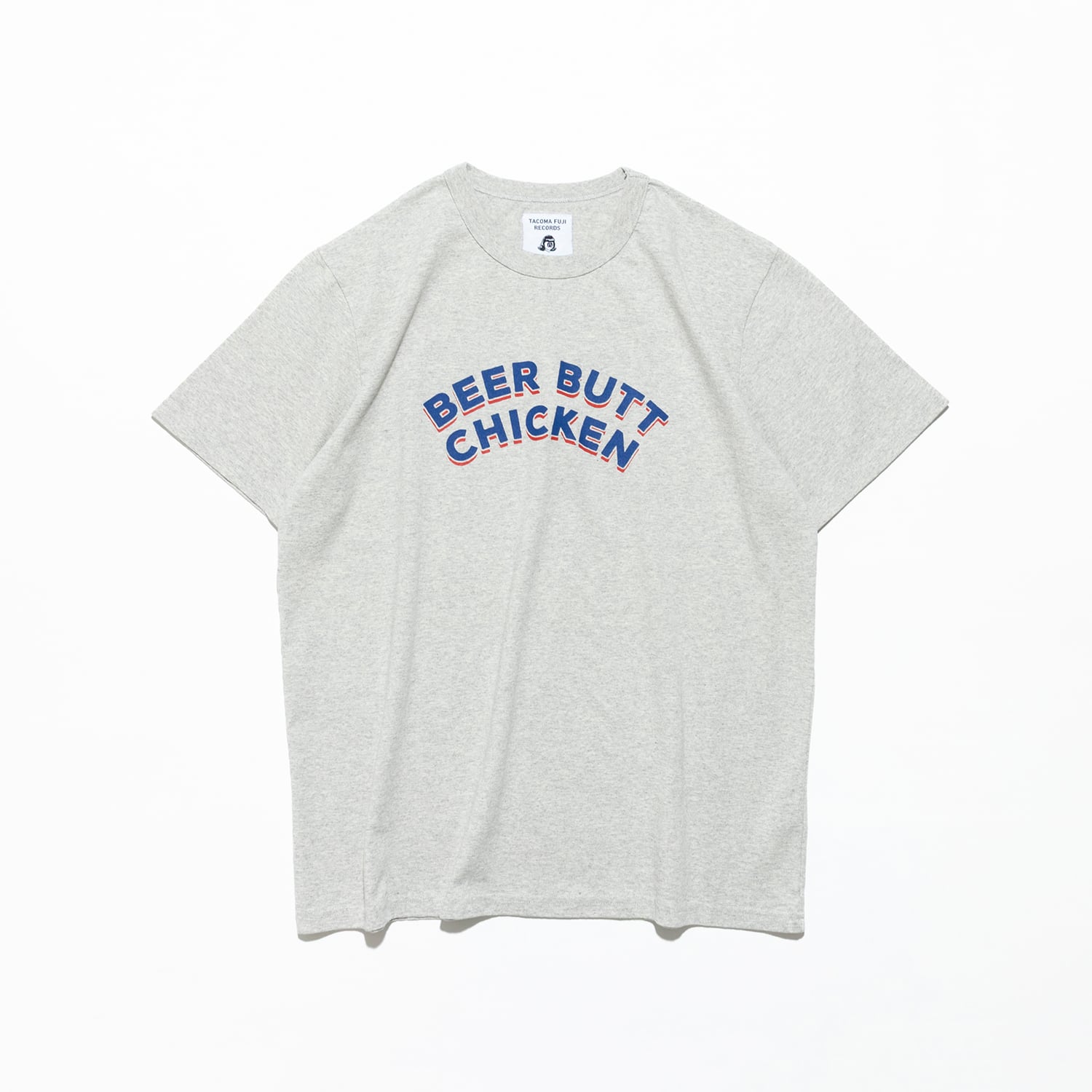 【TACOMA FUJI RECORDS】 BEER BUT CHICKEN Tee designed by Motonobu Nakamura OATMEAL