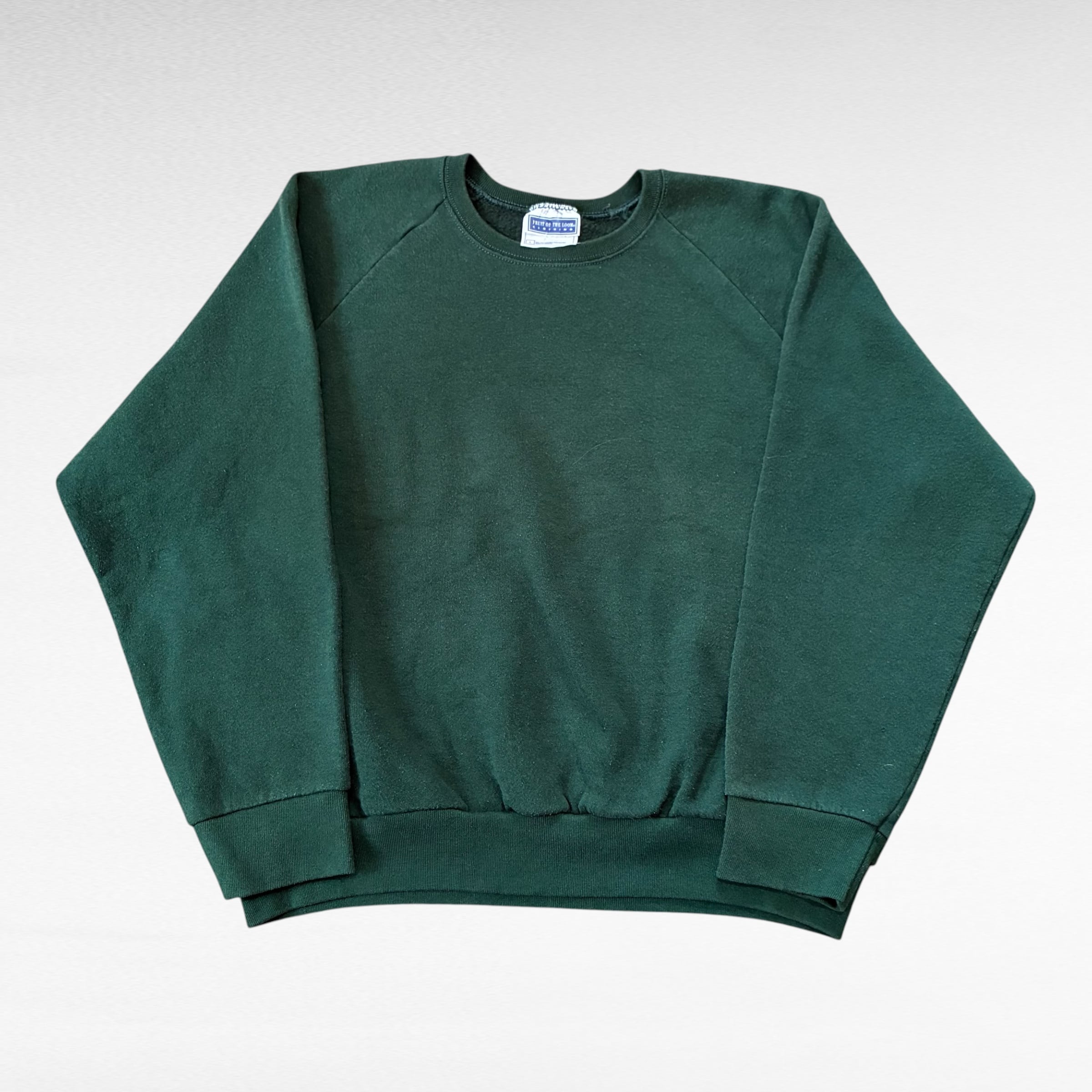 90s FRUIT OF THE LOOM raglan sleeve plain sweat | 仙台 古着屋