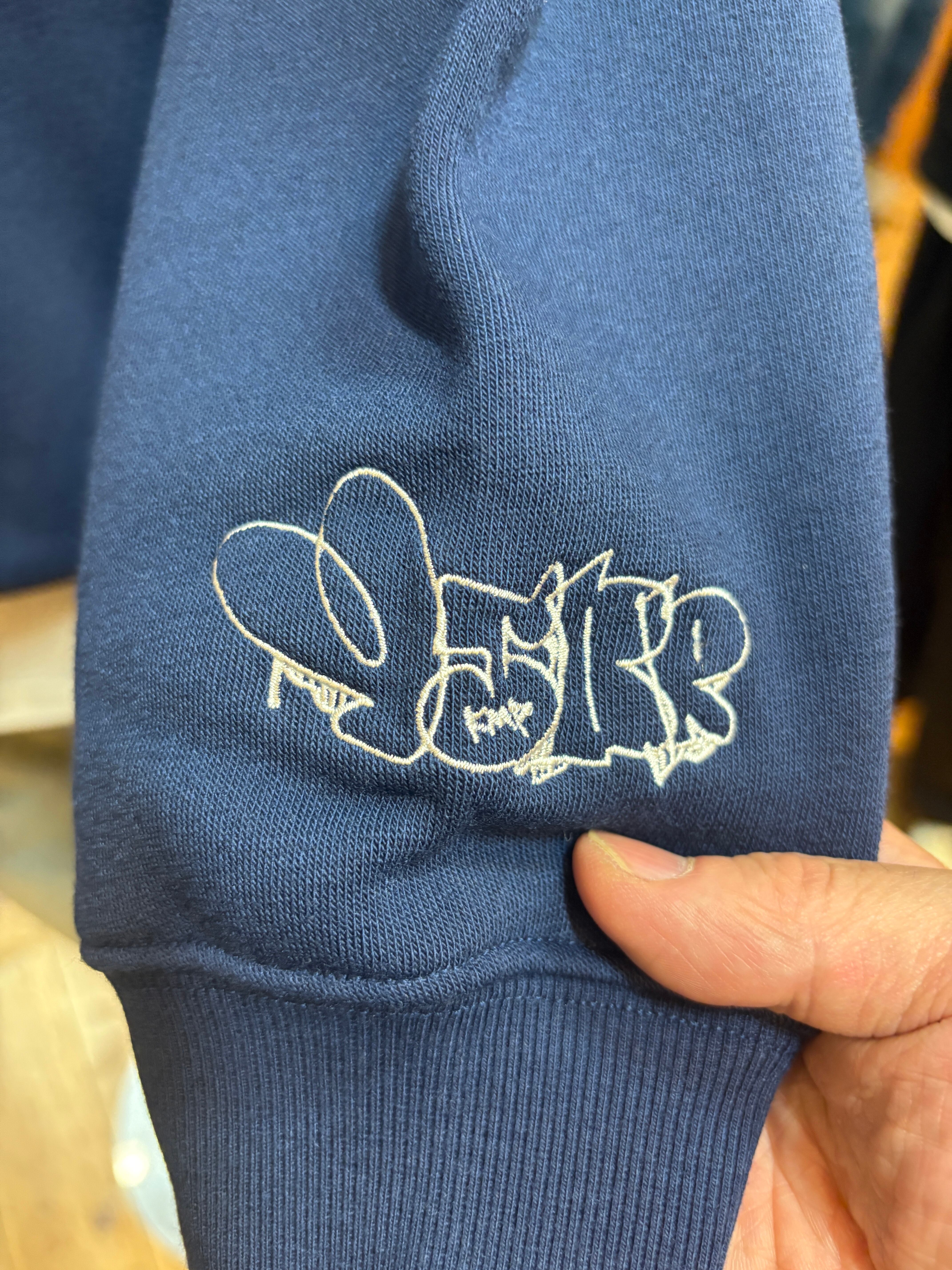 U.S.BOARDER 裏起毛25 SWT ネイビー NVY Navy blue 紺色 刺繍 カレッジ