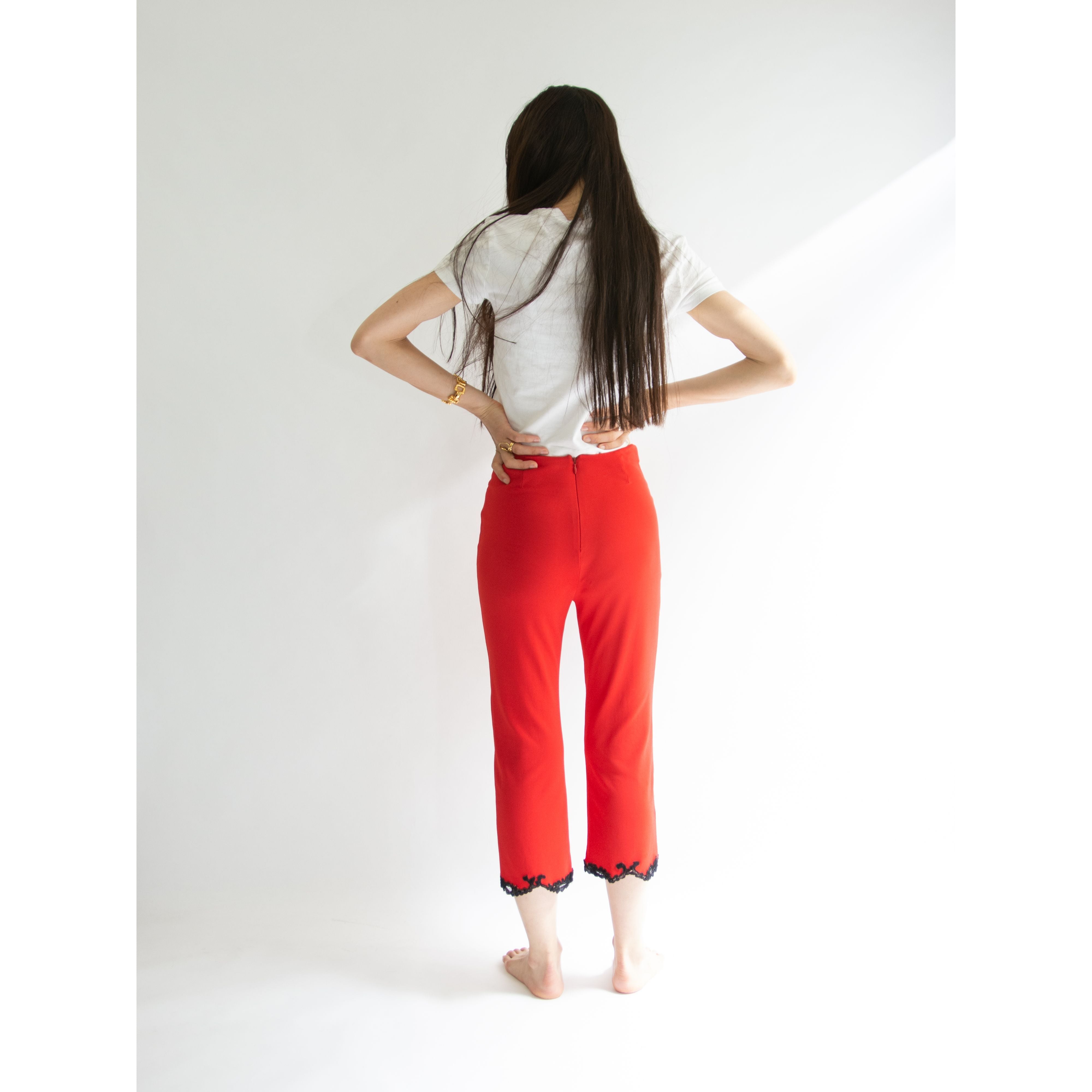 【GIANNI VERSACE】Made in Italy Viscose-Silk Jersey Pants(ジャンニヴェルサーチ イタリア製ヴィスコースシルクジャージパンツ)