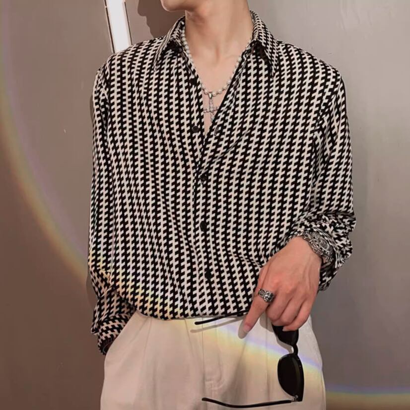 レトロスタイル チェックシャツ LB1120