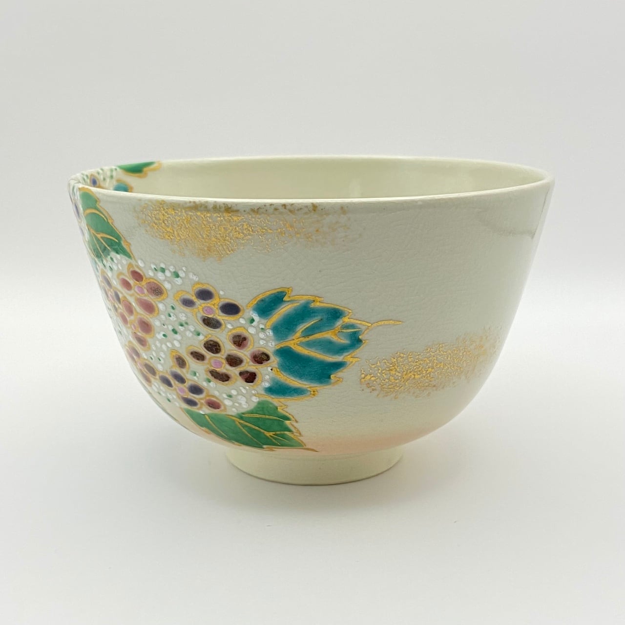 新古】茶碗 仁清 紫陽花 加藤松香 共箱入 | 茶道具 錦玉堂