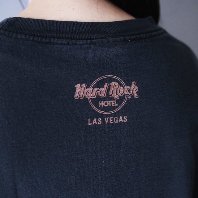 "HARD ROCK HOTEL" 360 all printed loose silhouette l/s tee