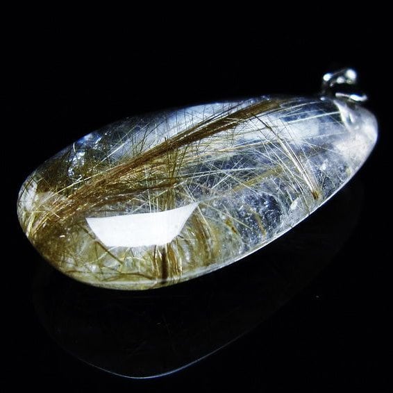 プラチナルチルクォーツ ペンダント 一点物 メール便可 [M便 1/20] 112-13149