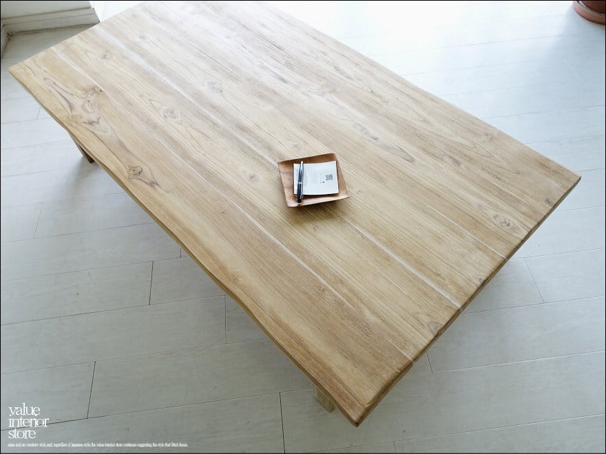 「 クロサキ様 サイズオーダーテーブル 」 チーク無垢材 座敷机 座卓 リビングテーブル センターテーブル 長机 ローテーブル 手作り