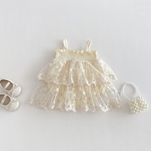 【BABY】レースキャミロンパース