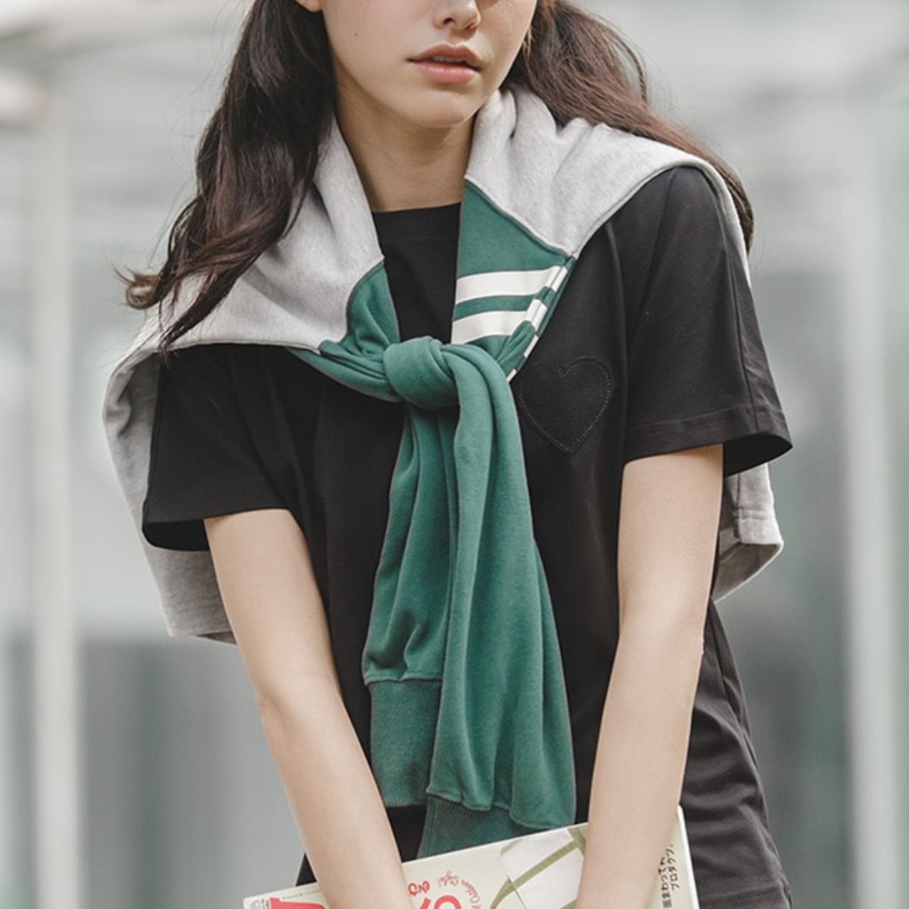 Heart Patch Simple T-shirt / ハート ワッペン シンプル Tシャツ