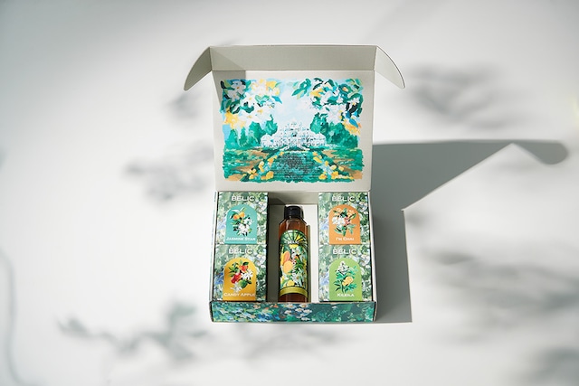 TEA & SYRUP GIFT BOX (A)　紅茶とハーブティー4箱とシロップ1本のギフトセット