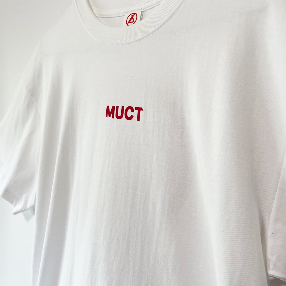 THE MUCT  Tshirt 【White/Red】（完全受注生産）