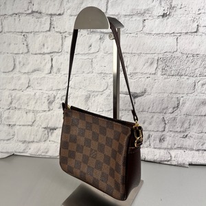 LOUIS VUITTON ヴィトン ダミエ トゥルース  レザー ハンドバッグ ブラウン A-13729