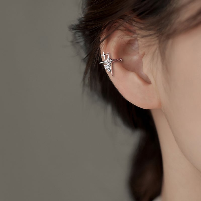 amelie 25点 クリップイヤリング 泡沫夜の煌めき》イヤーカフ/イヤークリップ/イヤリング(片耳用