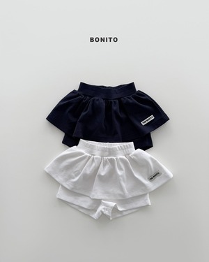 [予約] BONITO - rona skirt pants ( ivory / navy )