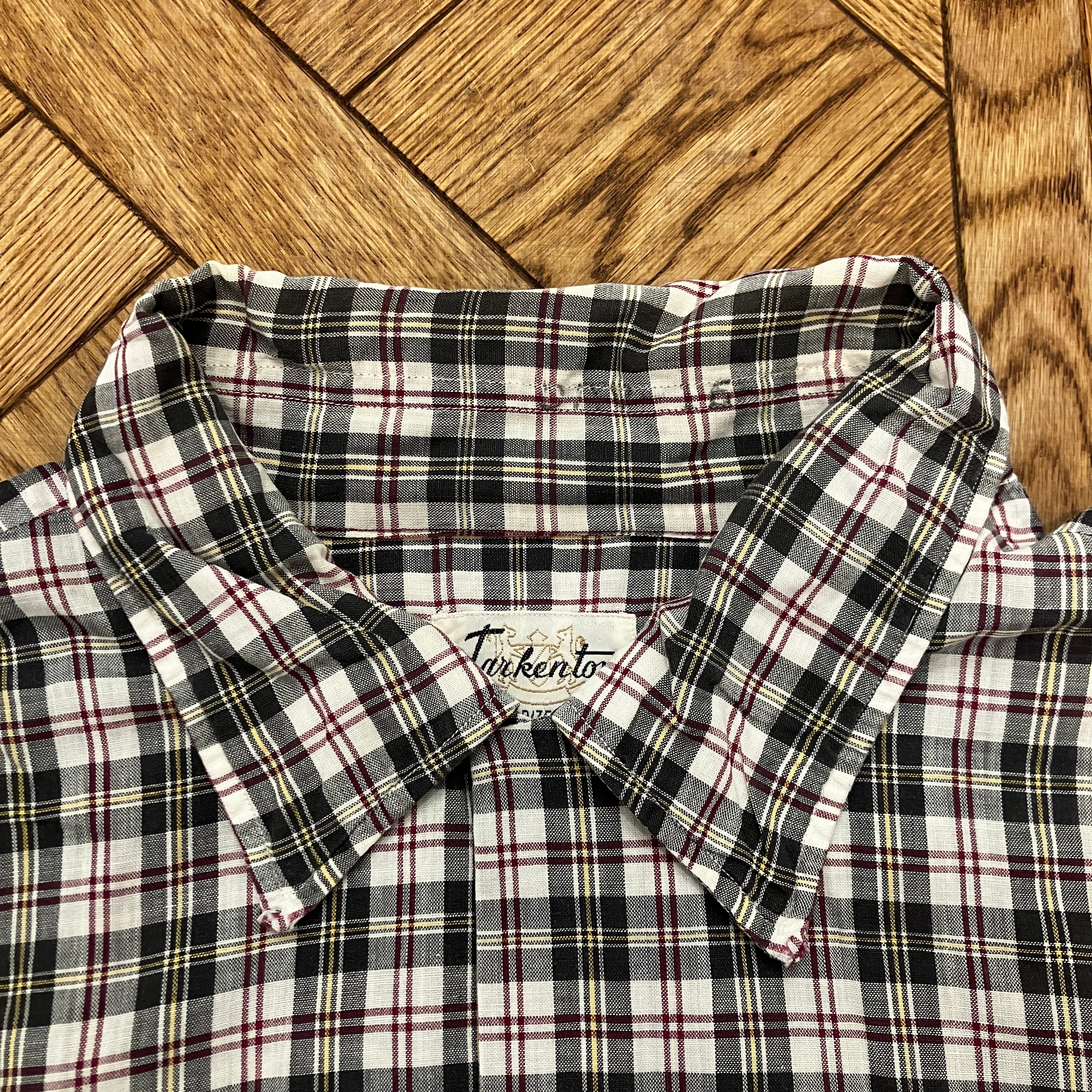 1960'S VINTAGE BLACK/YELLOW/RED CHECK S/S SHIRT | safarionline