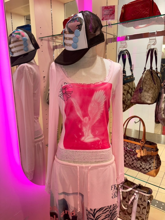 Printed Lace Tops   y2k