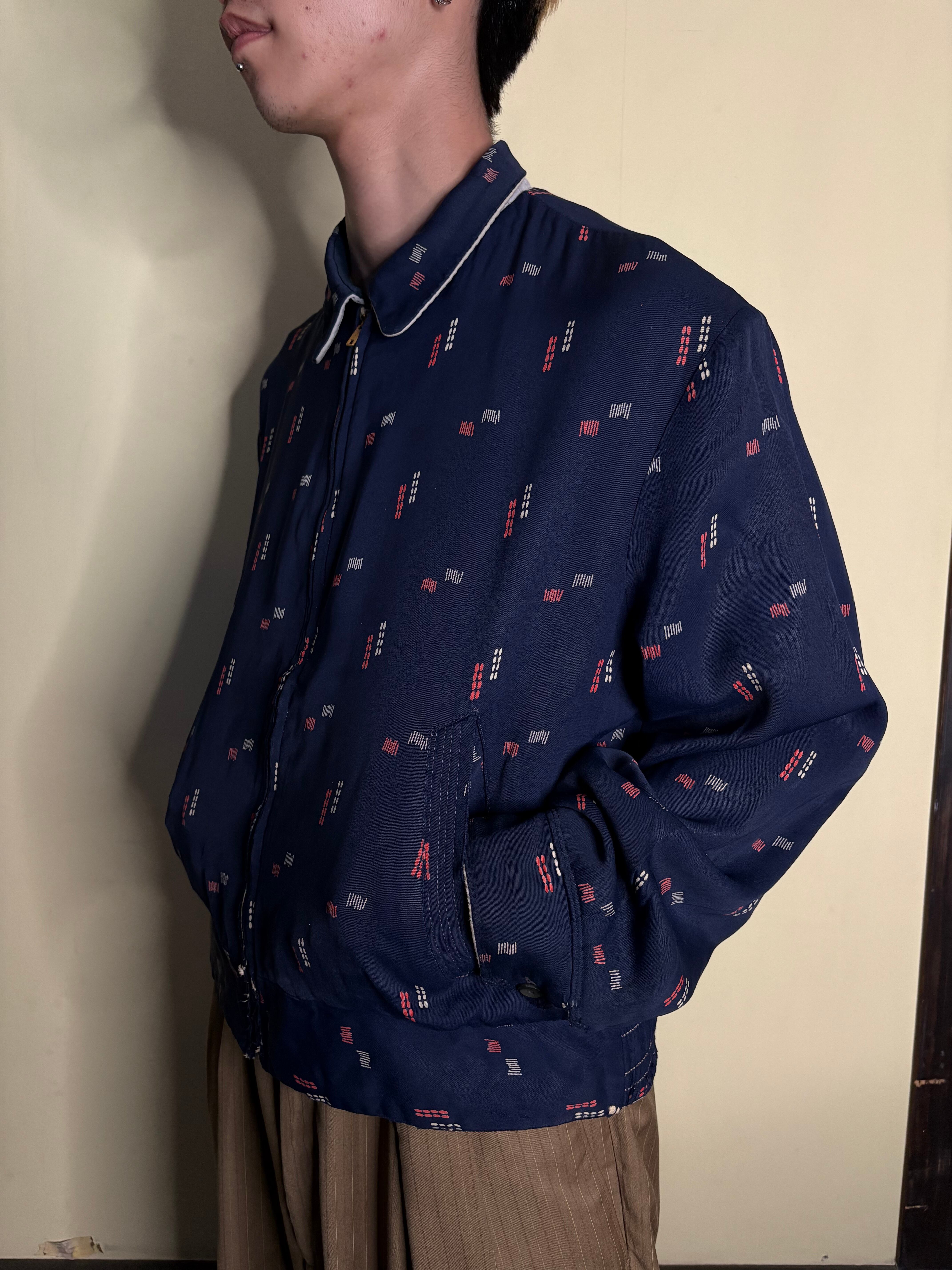 50s rayon gabardine reversible jkt | trevorfrank