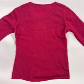 カシミヤ100% ETERNAL CASHMERE エターナルカシミヤ 七分袖 ニット セーター M/赤紫 レディース