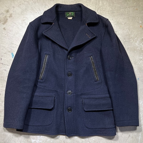 ~40's BLACK BEAR BRAND ブラックベア ウールジャケット ネイビー アウトドア 4つポケ UNION MADE USA製  希少 ヴィンテージ BA-2389 RM2808H