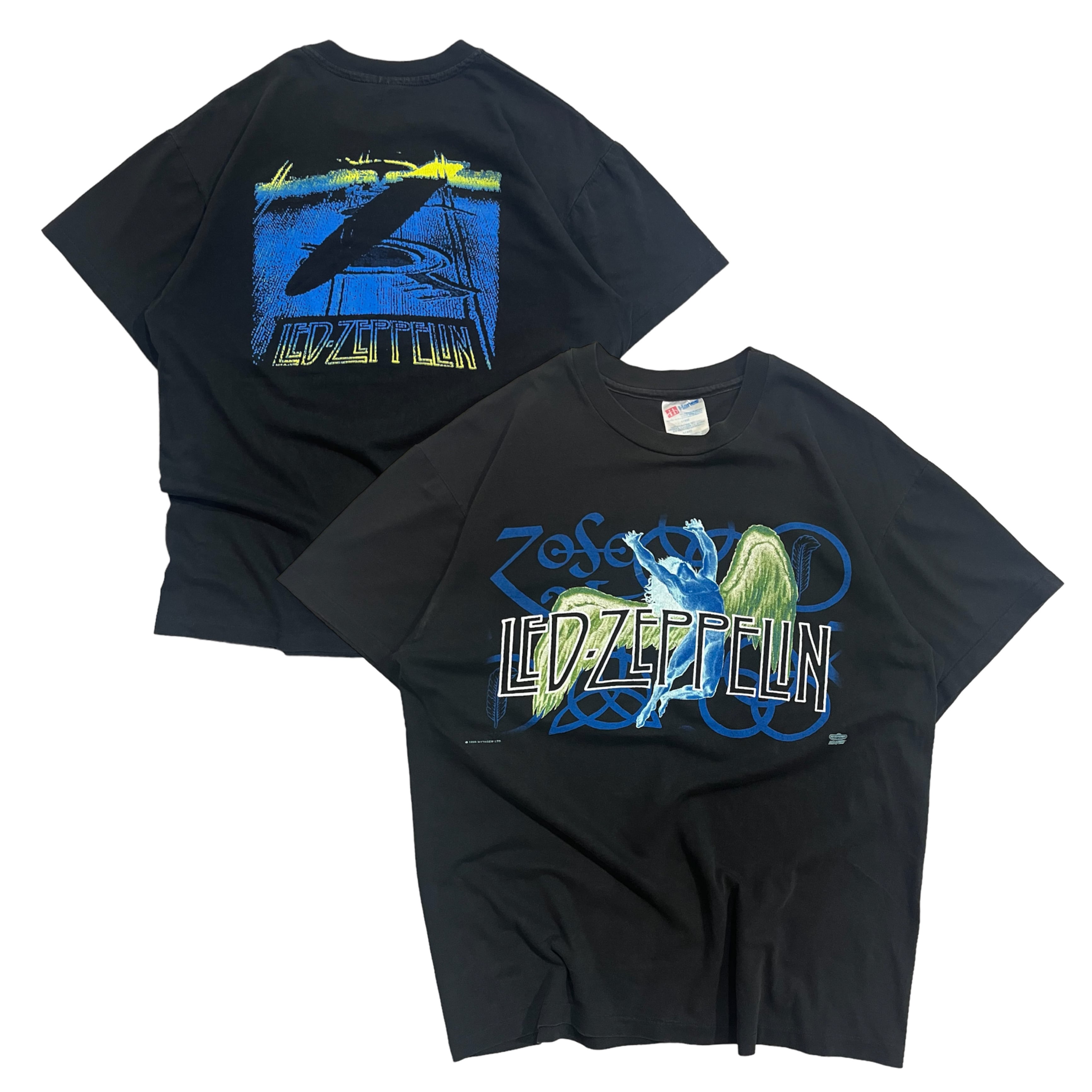 90s USA製 Vintage Led Zeppelin 総柄 Tシャツ L-