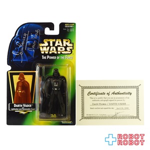 スター・ウォーズ POTF2 POTF2 グリーンカード ダース・ベイダー / デビッド・プラウズ サイン入り 保証書付 ホロ付 3.75インチ アクションフィギュア 未開封