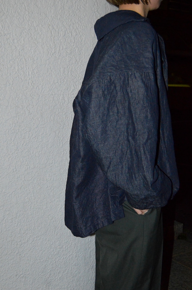 pub (ピューブ) Linen Denim Shirts Jacket One Wash Made in Japan ピューブ 26SS コットンリネンデニム シャツジャケット