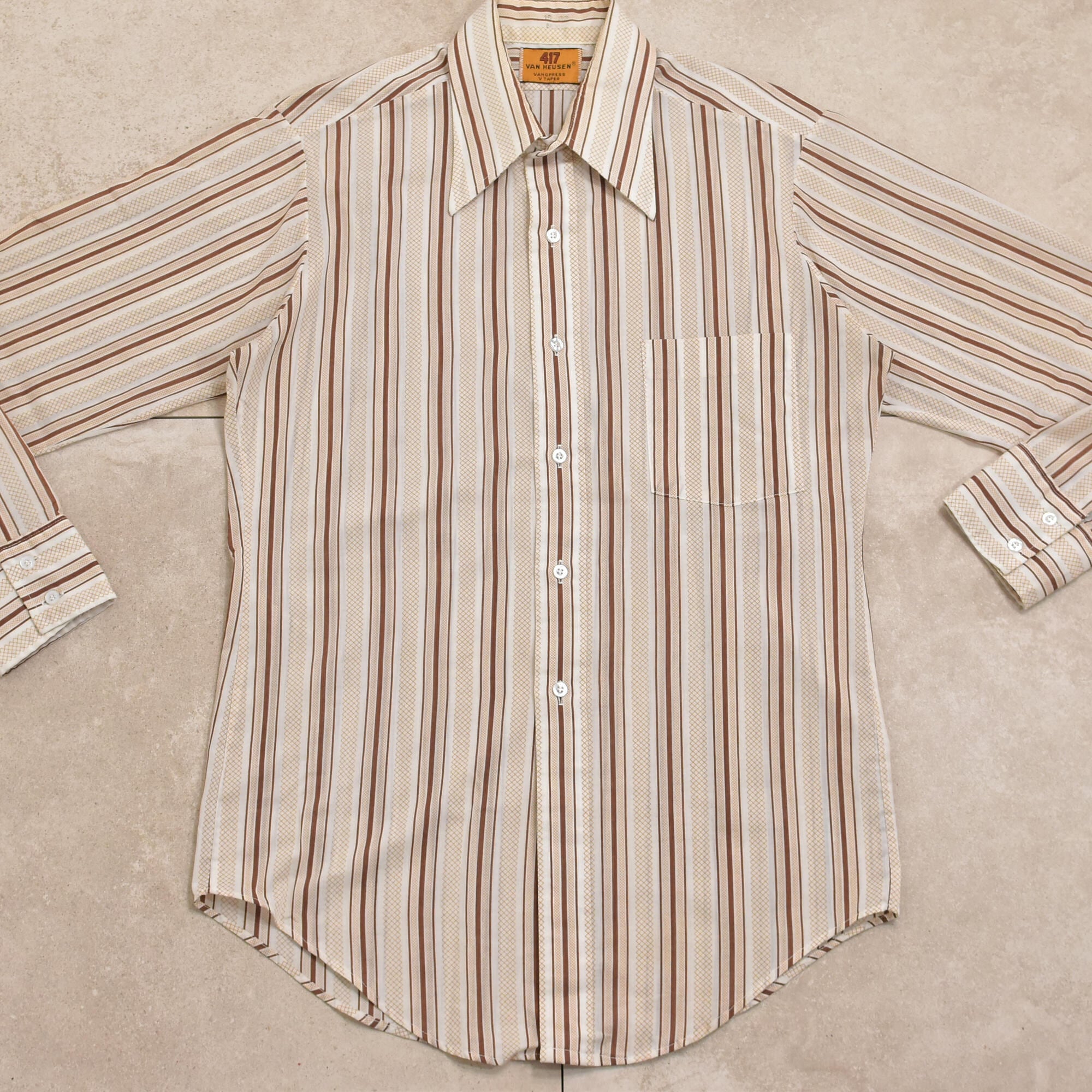 70s 417 VAN HEUSEN stripe shirt | 古着屋 grin days memory 【公式