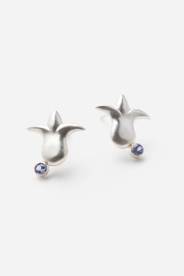 Plant earrings 04 -Tanzanite-