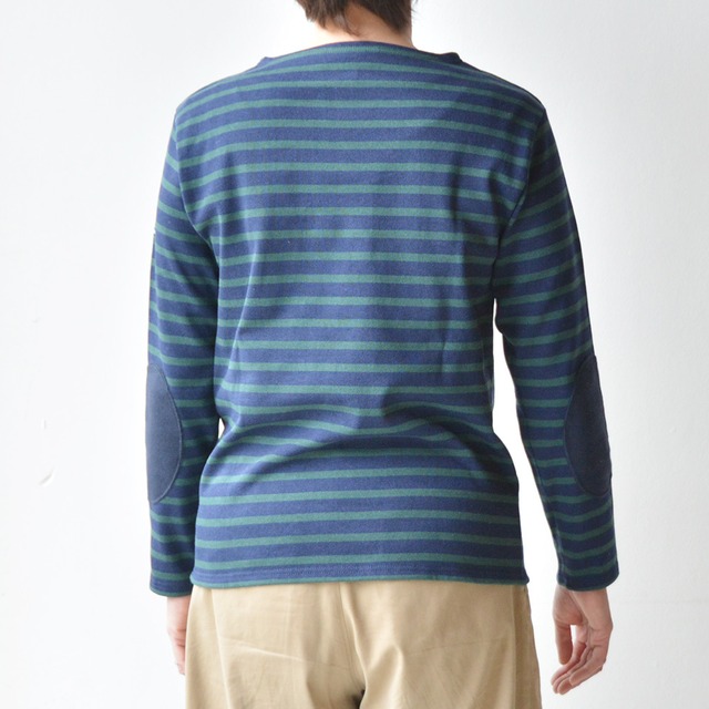 セントジェームス SAINT JAMES ウエッソンボーダーエルボーパッチ(13JC OUES.COUD.R)NAVY/PIN