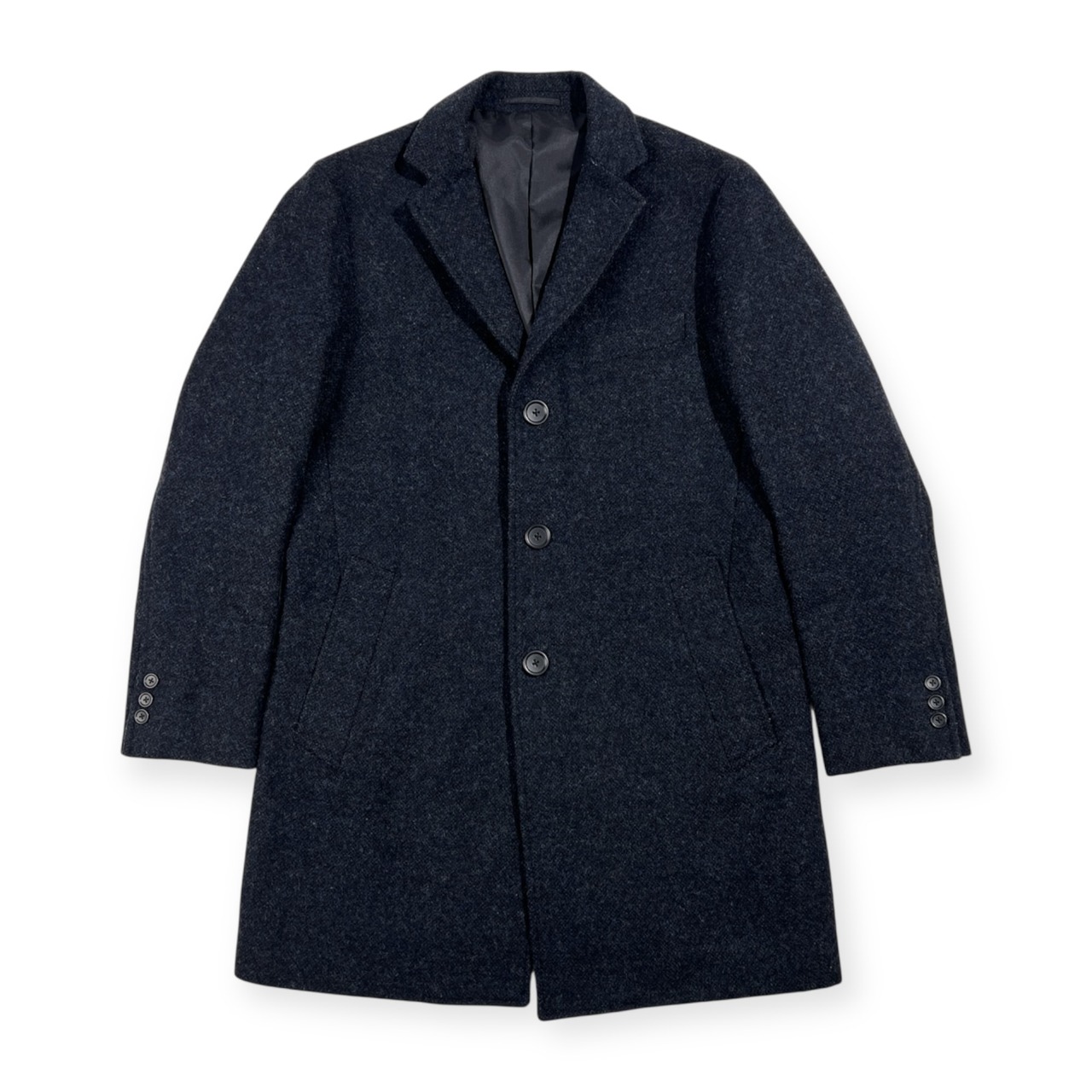 美品 UNITED ARROWS ユナイテッドアローズ ツイード ウール コート サイズ M /メンズ/ネイビー系/A DAY IN THE LIFE