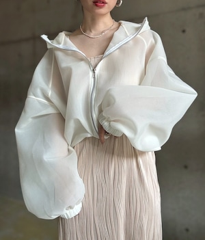 【3/3 21:00〜】 シアーダンボールボリュームパーカー【ホワイト】