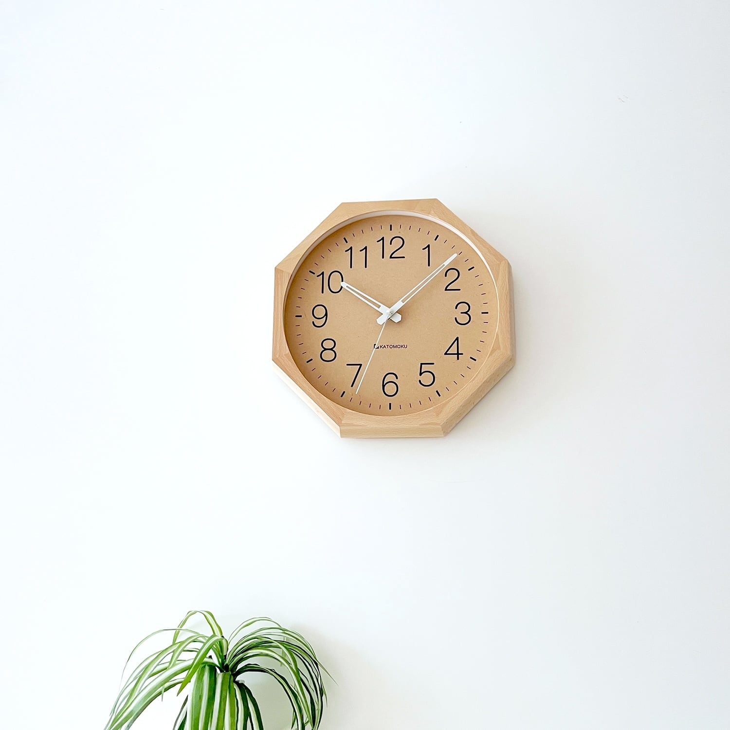 KATOMOKU muku clock 2 八角形 ナチュラル km-45NA8 掛け時計 | 加藤