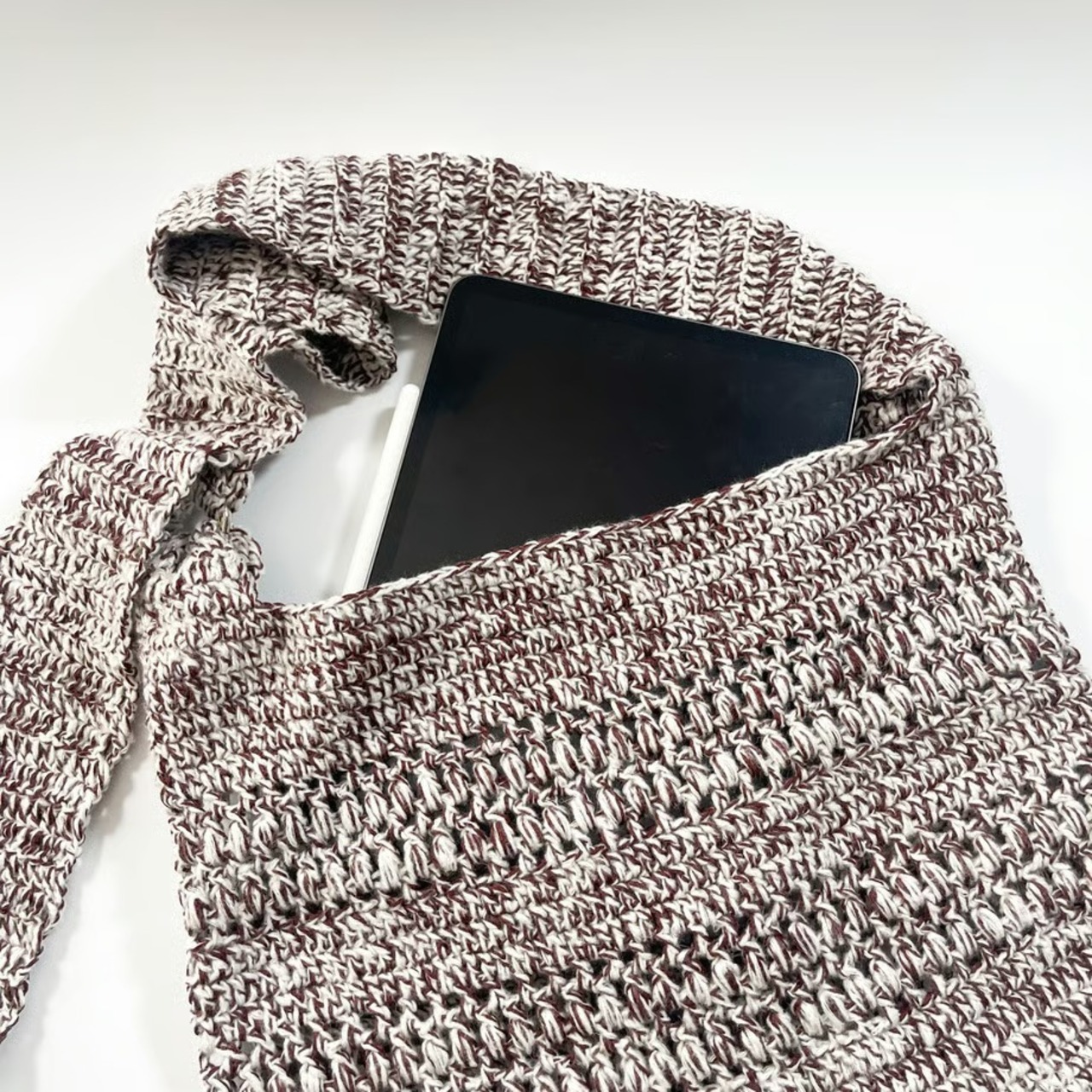 [Pattern] たま編みのメッシュボーダーメッセンジャー