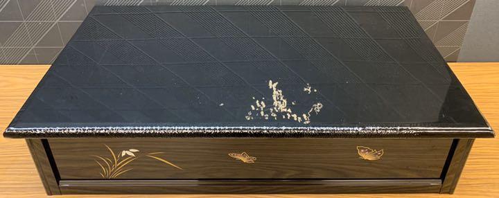 高床台 30号 蝶と蘭 T 飾り台 雛人形台毛氈付き