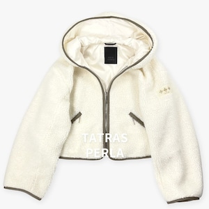 TATRAS PERLA 24AW タトラス ベルラ ショート丈 フリース ボア ブルゾン パーカー LTAT24A4039 白 02 / J&NREUSE レディース アウター