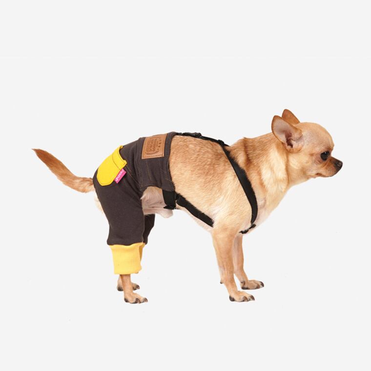waist salopette pants S ~ 2XL   / 犬服 スポーティ パンツ サロペット 冬 裏起毛 犬用 ボトム 綿100％ ドッグウェア シンプル サスペンダー 小型犬 中型犬 韓国ワンコ服 ペット洋服 おしゃれ 可愛い