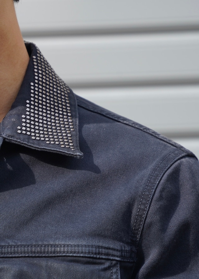 EMPORIO ARMANI 2018 studded collar tracker jacket