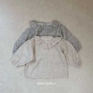 【予約/おまとめ割】mimi market / flower collar  blouse