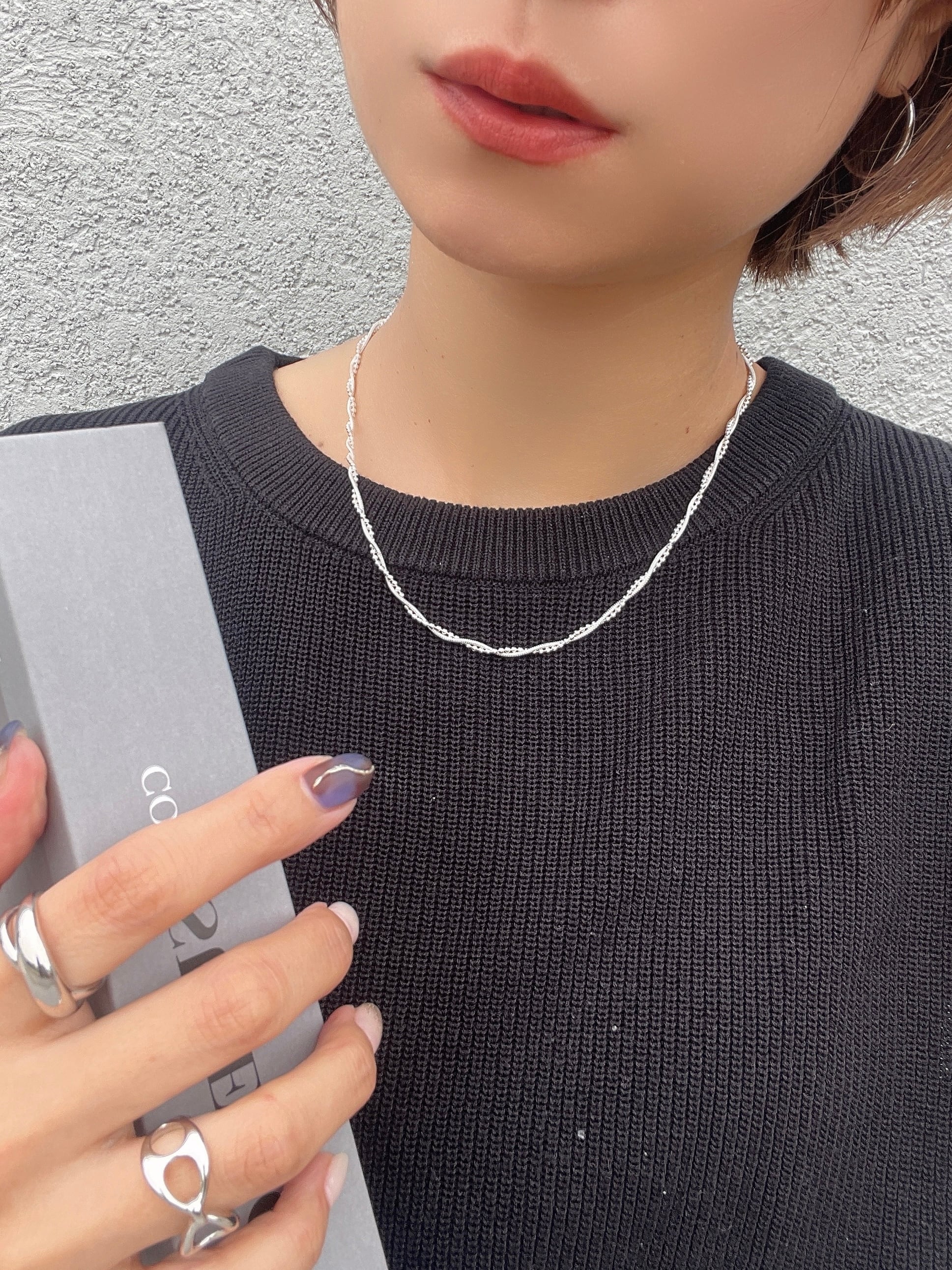 【SAINT LAURENT サンローラン】シルバーチェーンネックレス SAINT LAURENT サンローラン】シルバーチェーンネックレス