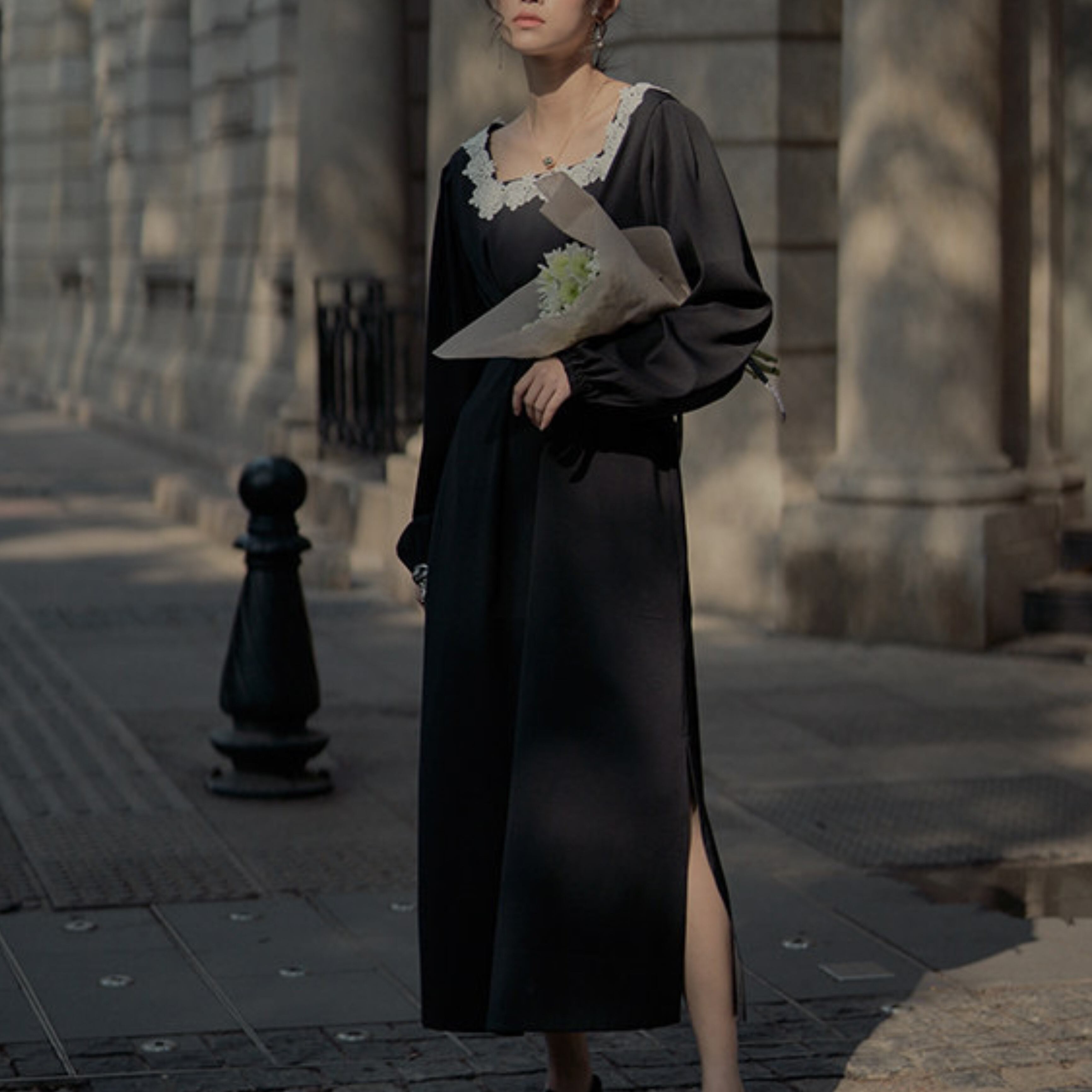 スクエアレースワンピース545 T And