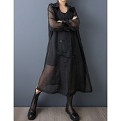 シースルー ロング トレンチコート  00224