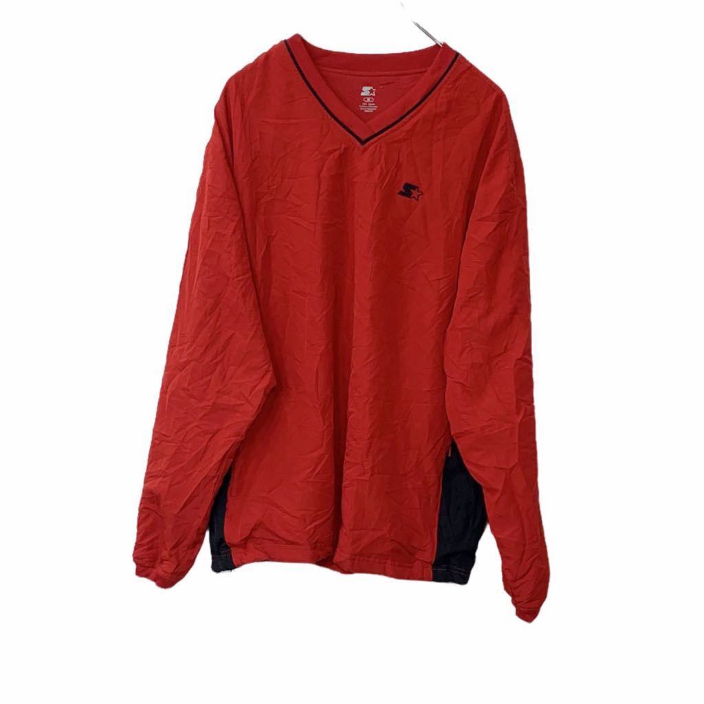 STARTER プルオーバージャケット Mサイズ スターター Vネック レッド