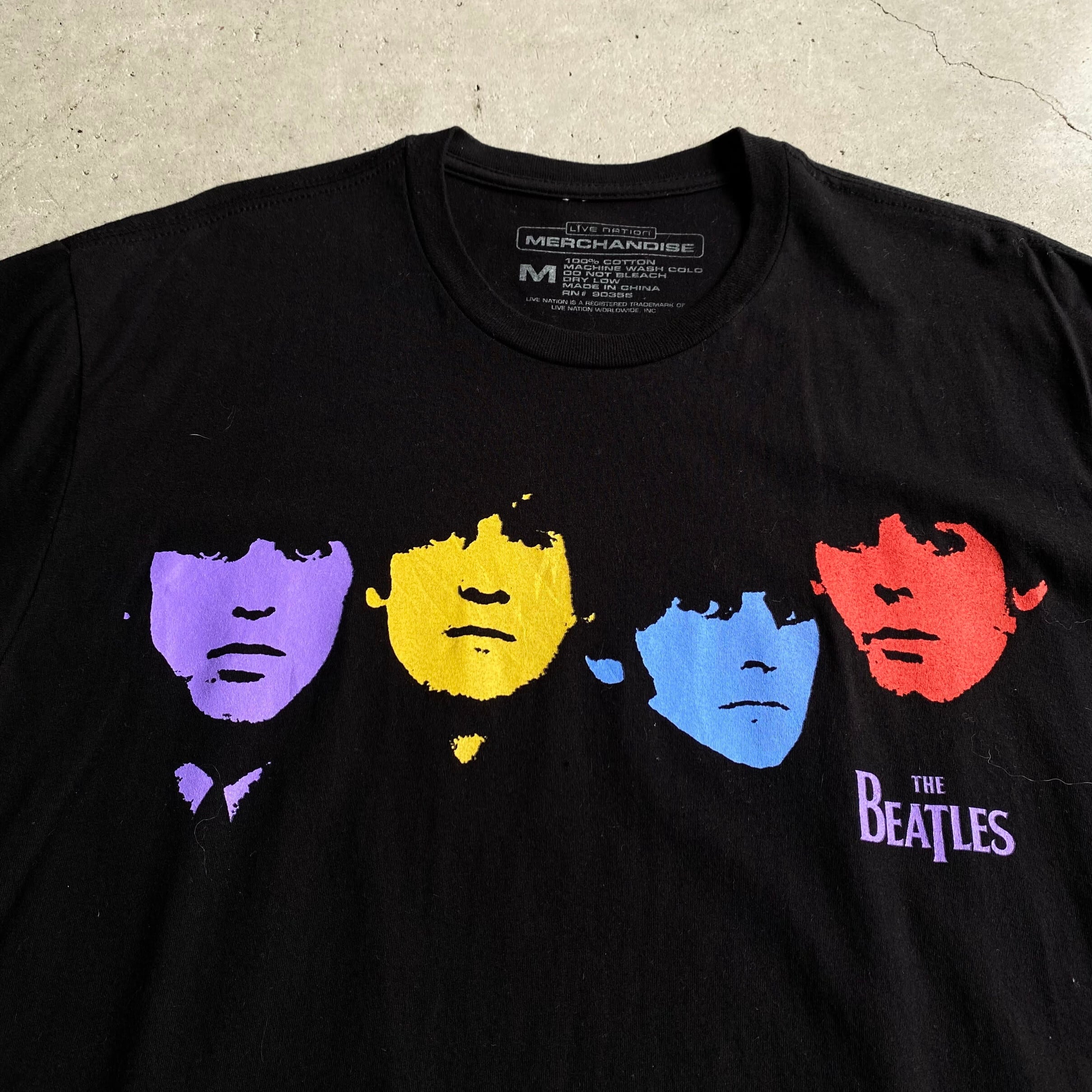 THE BEATLES ビートルズ バンドTシャツ メンズM 古着 黒 ブラック【T