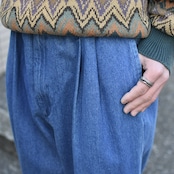 SAVANE denim 2 tuck slacks