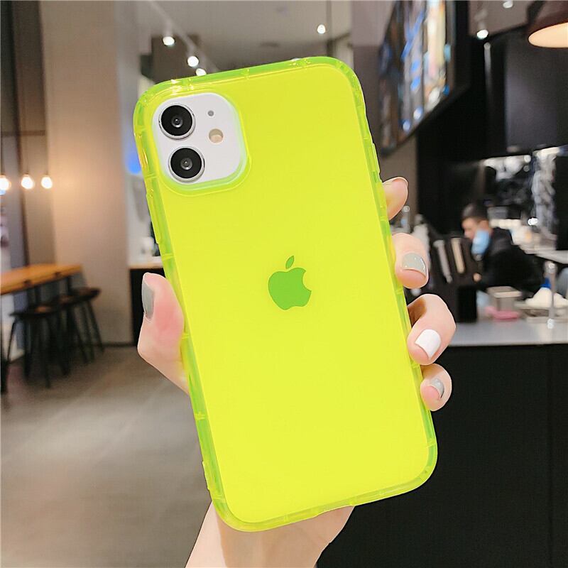 ネオンカラー] iPhone11 Pro/11/XS ケース クリア 3色 目立つ