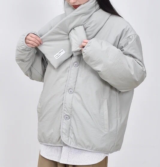 ラウンドネックブルゾンネックウォーマーセット 3color JR078