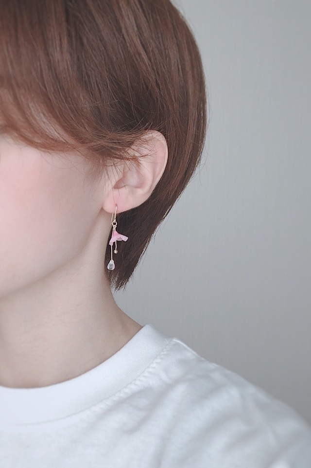 Crepe Earrings - Ruby Red | Pink | White
