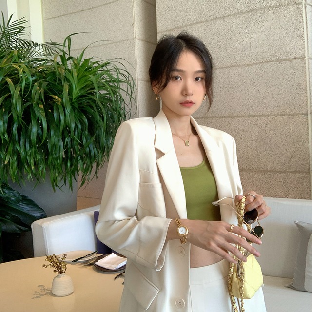 薄手サマーホワイトスリーブジャケット 夏物 HUCHUJING4934710847