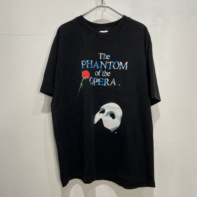 90s USA製 オペラ座の怪人 プリントTシャツ ミュージカル ブラック XL