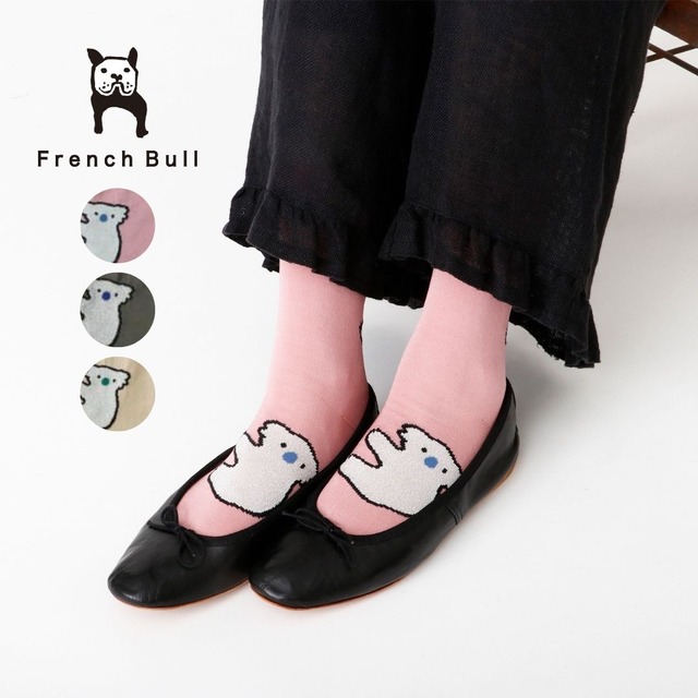フレンチブル French Bull 靴下 ソックス レディース コアラソックス 春夏 薄手 国産 日本製 綿 ナイロン ポリエステル 動物柄 コアラ おしゃれ かわいい ギフト プレゼント 23-25cm 11-26108 Fr054
