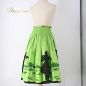 フラダンス 衣装 パウスカート グリーン系 ハワイアンプリント ダンサー柄 アロハ フラ ダンス レッスン 練習 ブラック系 黄緑 黒 ハワイアン 華やか 鮮やか かわいい おしゃれ シングル スカート ふんわり フラダンス衣装 パウスカート 鮮やかなグリーン ダンサー柄 練習着 可愛いスカート トロピカルスタイル ハワイアンビーチ リゾートファッション レッスン用 ヒラヒラ プリント スカートファッション