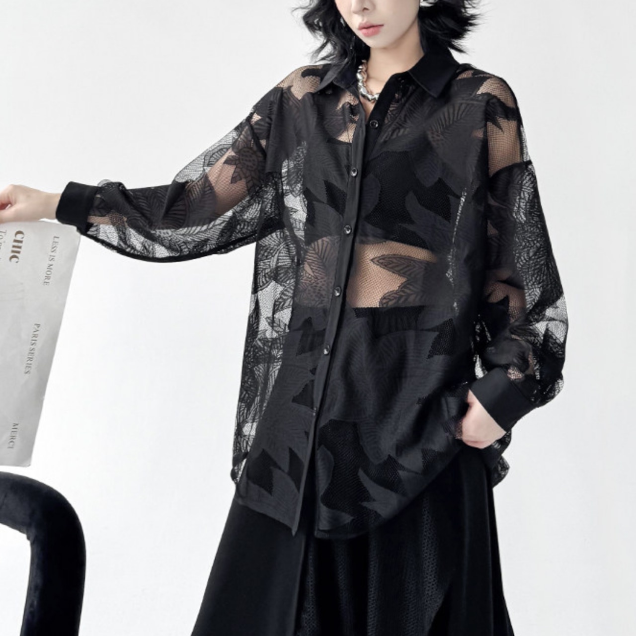 Dolman Sleeve Slim Mesh Shirt (ME450)